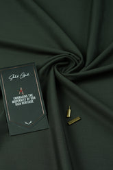 Dark Army Green Luxury Unstitched Fabric
